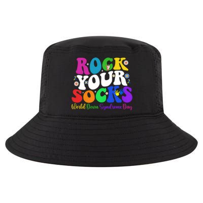 Groovy Rock Your Socks Down Syndrome Awareness Day Wdsd Cool Comfort Performance Bucket Hat