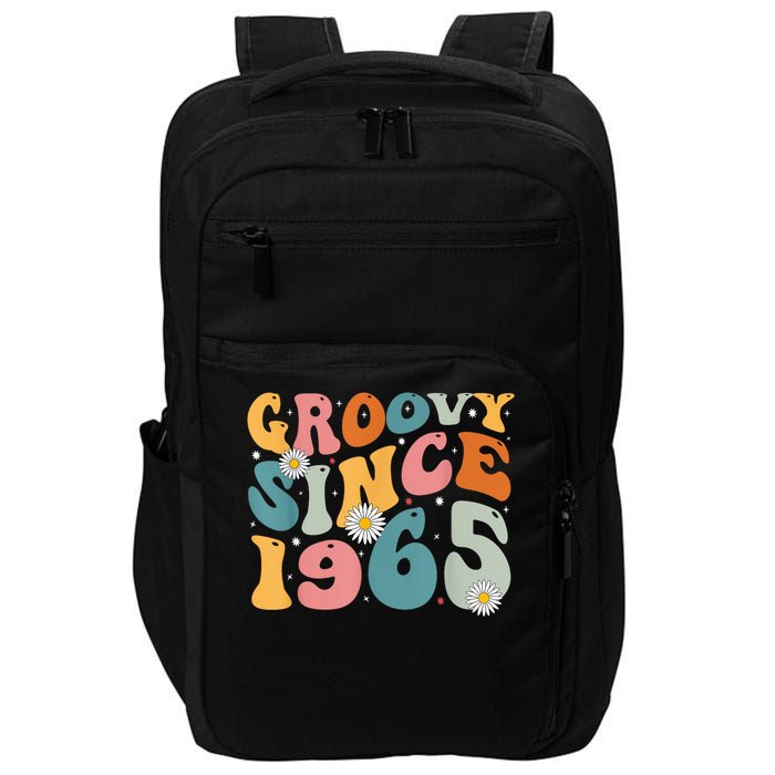 Groovy Since 1965 60th Birthday Retro Born In 1965 Impact Tech Backpack