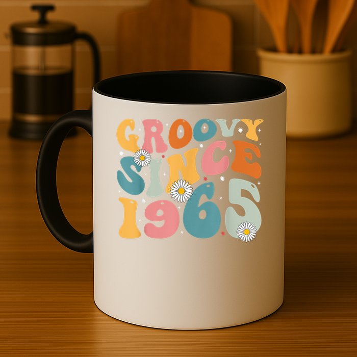 Groovy Since 1965 60th Birthday Retro Born In 1965 Mug
