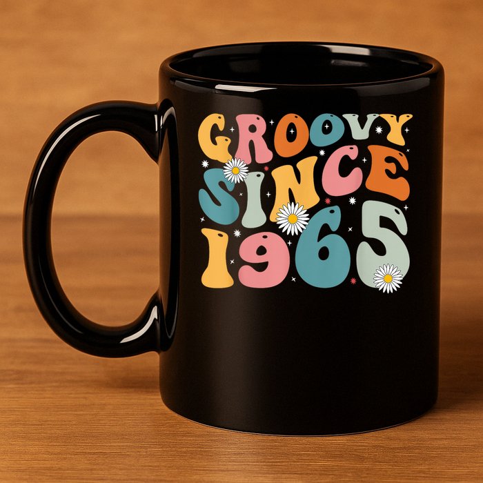 Groovy Since 1965 60th Birthday Retro Born In 1965 11oz C Handle Ceramic Mug