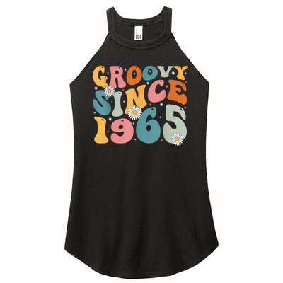 Groovy Since 1965 60th Birthday Retro Born In 1965 Women's Perfect Tri Rocker Tank