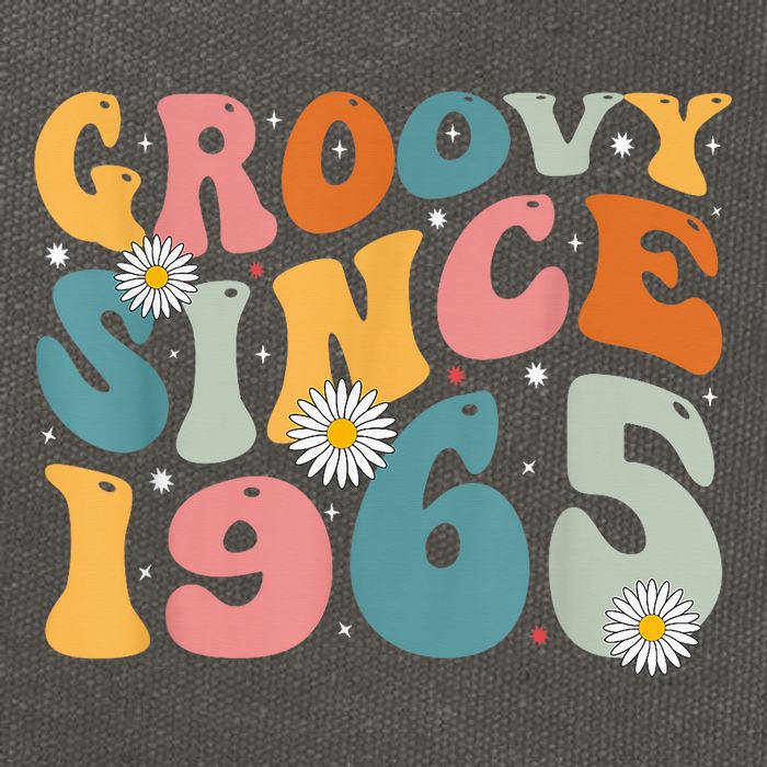 Groovy Since 1965 60th Birthday Retro Born In 1965 Cotton Canvas Backpack