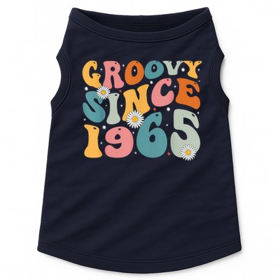 Groovy Since 1965 60th Birthday Retro Born In 1965 Doggie Tank