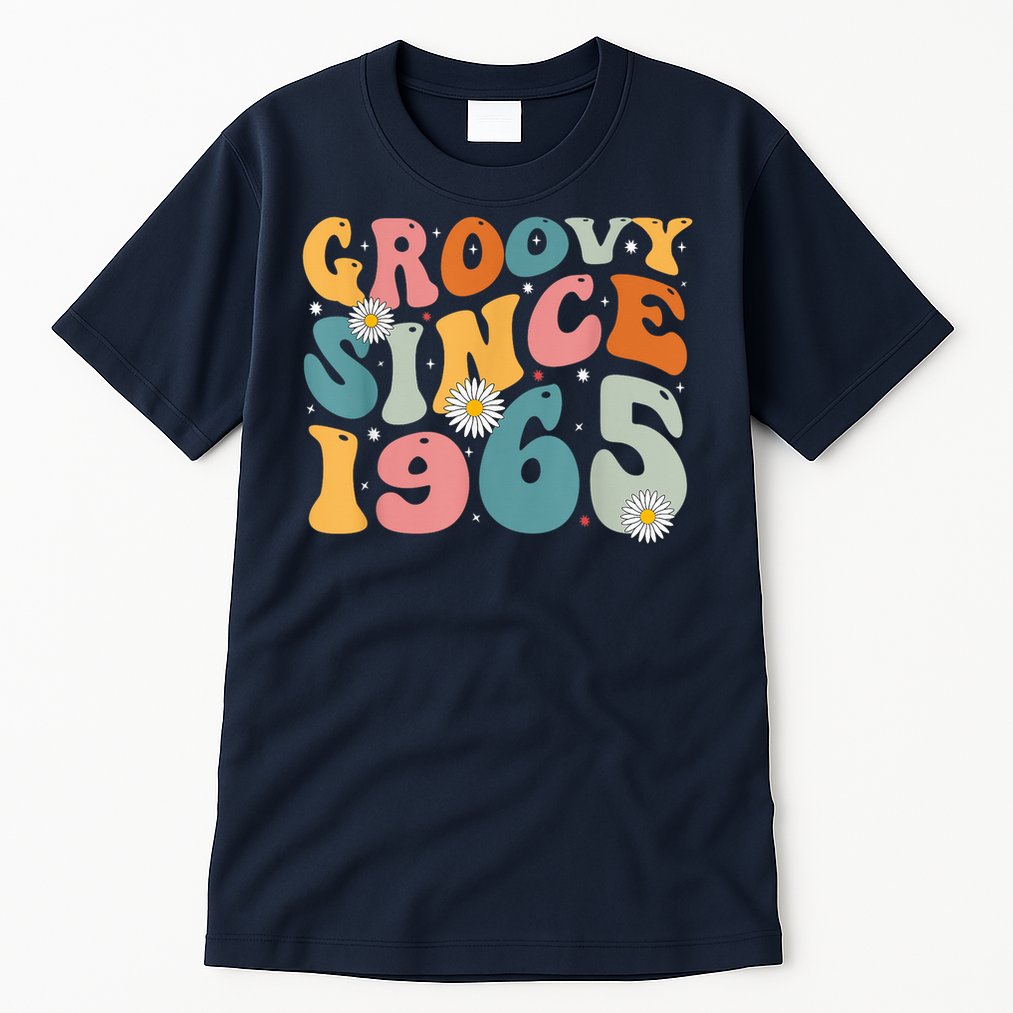 Groovy Since 1965 60th Birthday Retro Born In 1965 Tall T-Shirt