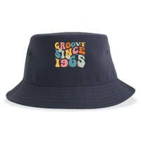 Groovy Since 1965 60th Birthday Retro Born In 1965 Sustainable Bucket Hat