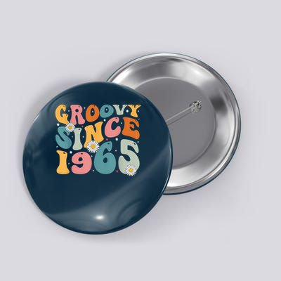 Groovy Since 1965 60th Birthday Retro Born In 1965 Button