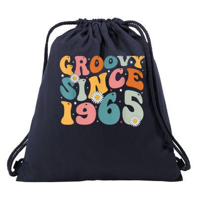 Groovy Since 1965 60th Birthday Retro Born In 1965 Drawstring Bag
