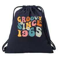 Groovy Since 1965 60th Birthday Retro Born In 1965 Drawstring Bag