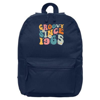 Groovy Since 1965 60th Birthday Retro Born In 1965 16 in Basic Backpack