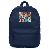 Groovy Since 1965 60th Birthday Retro Born In 1965 16 in Basic Backpack