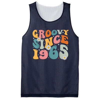 Groovy Since 1965 60th Birthday Retro Born In 1965 Mesh Reversible Basketball Jersey Tank