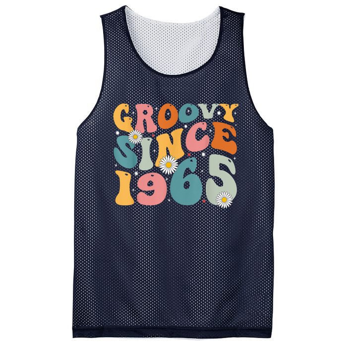 Groovy Since 1965 60th Birthday Retro Born In 1965 Mesh Reversible Basketball Jersey Tank