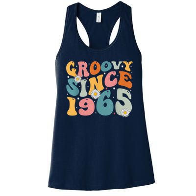 Groovy Since 1965 60th Birthday Retro Born In 1965 Womens Tank Top