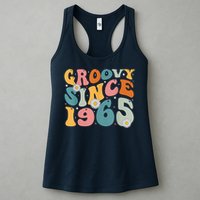 Groovy Since 1965 60th Birthday Retro Born In 1965 Womens Tank Top