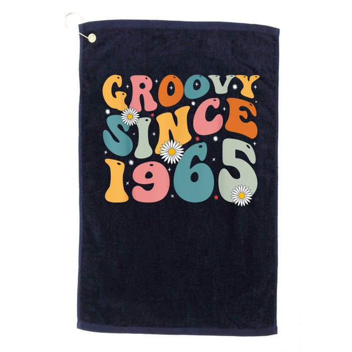 Groovy Since 1965 60th Birthday Retro Born In 1965 Golf Towel
