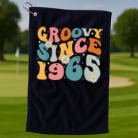Groovy Since 1965 60th Birthday Retro Born In 1965 Golf Towel
