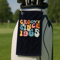 Groovy Since 1965 60th Birthday Retro Born In 1965 Golf Towel