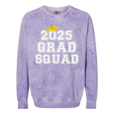 Grad Squad 2025 Vintage Graduation Senior Family Matching Gift Colorblast Crewneck Sweatshirt