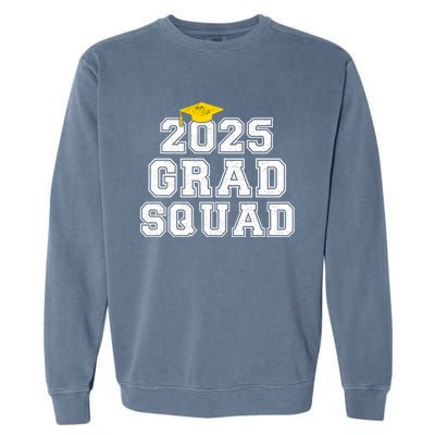 Grad Squad 2025 Vintage Graduation Senior Family Matching Gift Garment-Dyed Sweatshirt