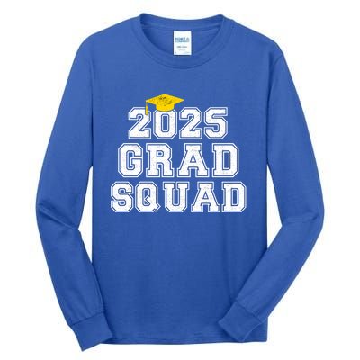 Grad Squad 2025 Vintage Graduation Senior Family Matching Gift Tall Long Sleeve T-Shirt