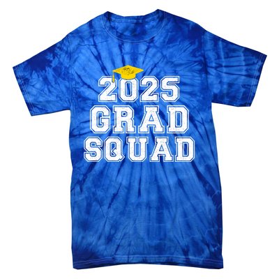 Grad Squad 2025 Vintage Graduation Senior Family Matching Gift Tie-Dye T-Shirt