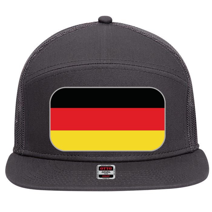 Team Germany | German Flag | German Sportswear 7 Panel Mesh Trucker Snapback Hat