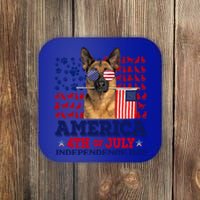 Ger Shepherd 4th Of July Proud Cool Gift Coaster