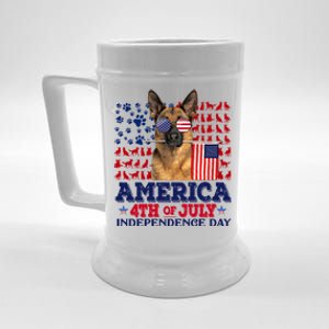 Ger Shepherd 4th Of July Proud Cool Gift Beer Stein