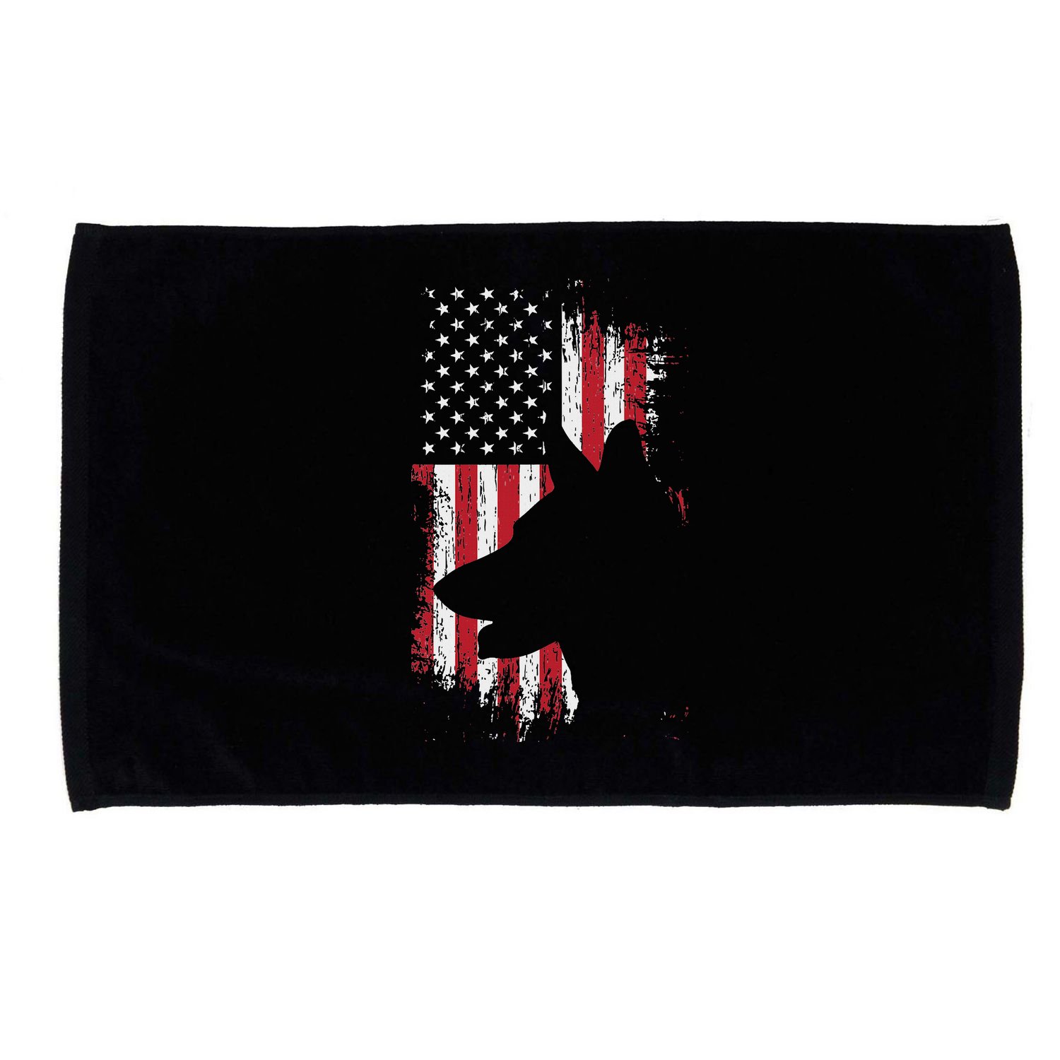 German Shepherd American Flag Usa Patriotic Dog Gift Microfiber Hand Towel