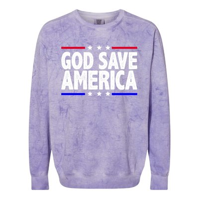 God Save America Political Election Colorblast Crewneck Sweatshirt