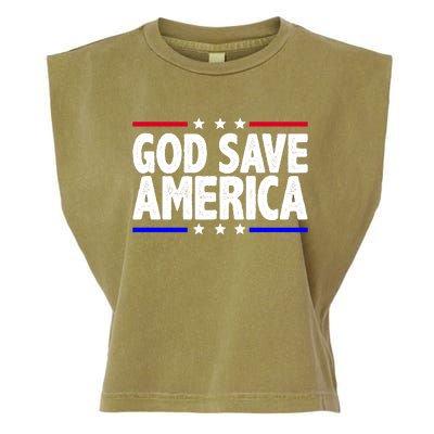 God Save America Political Election Garment-Dyed Women's Muscle Tee