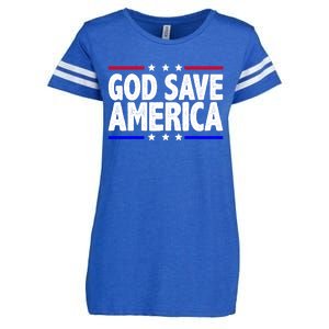 God Save America Political Election Enza Ladies Jersey Football T-Shirt