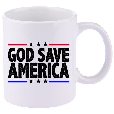 God Save America Political Election 11oz C Handle Ceramic Mug