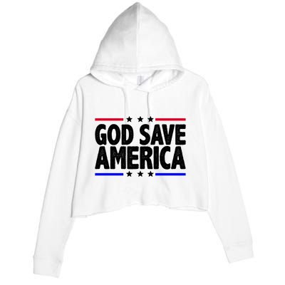 God Save America Political Election Crop Fleece Hoodie