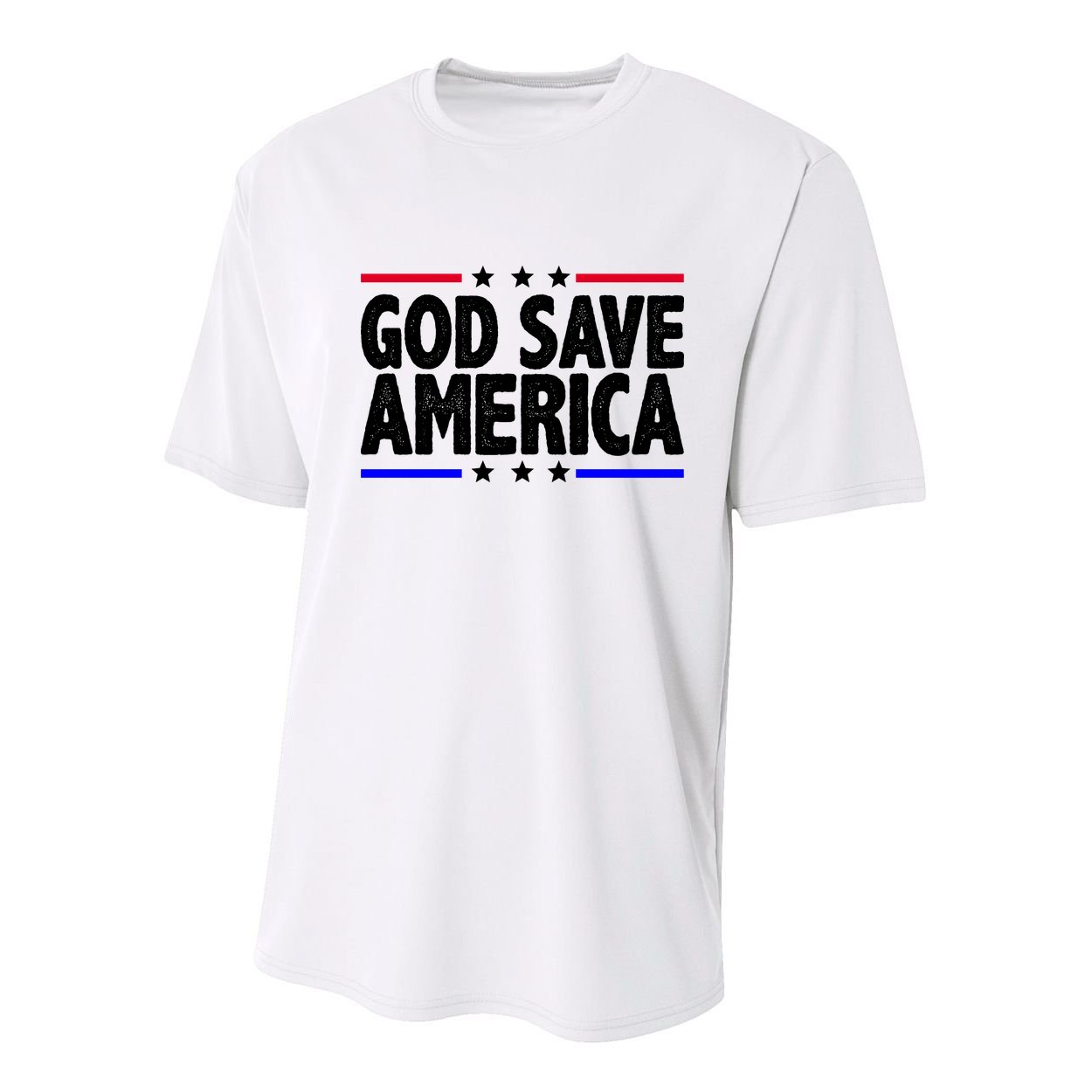 God Save America Political Election Youth Performance Sprint T-Shirt