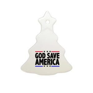 God Save America Political Election Ceramic Tree Ornament