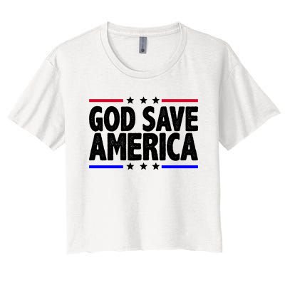 God Save America Political Election Women's Crop Top Tee