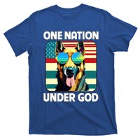 Ger Shepherd American Flag One Nation Under God Patriotic Gift T-Shirt