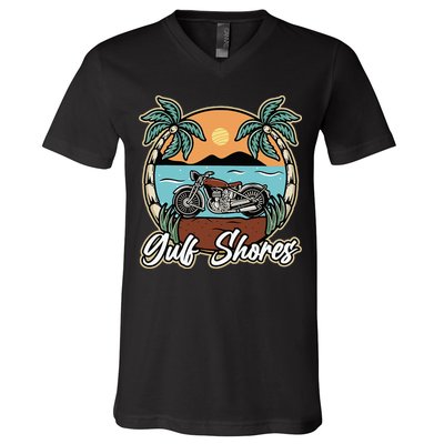 Gulf Shores Alabama AL Vintage Vacation Trip Orange Beach V-Neck T-Shirt
