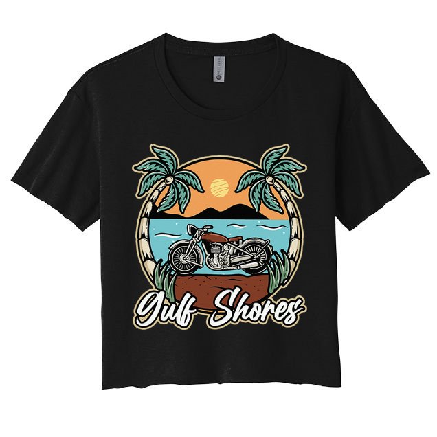 Gulf Shores Alabama AL Vintage Vacation Trip Orange Beach Crop Top