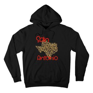 Ggt San Antonio Tx Sat State Of Texas Leopard Print Hoodie