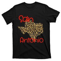 Ggt San Antonio Tx Sat State Of Texas Leopard Print T-Shirt