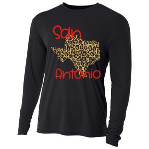 Ggt San Antonio Tx Sat State Of Texas Leopard Print Cooling Performance Long Sleeve Crew