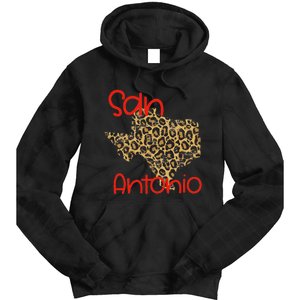 Ggt San Antonio Tx Sat State Of Texas Leopard Print Tie Dye Hoodie