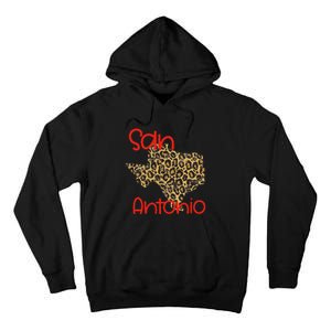 Ggt San Antonio Tx Sat State Of Texas Leopard Print Tall Hoodie