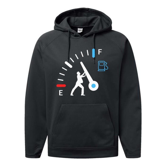 Gas Station Attendant Gas Pump Gasoline Fuel Performance Fleece Hoodie