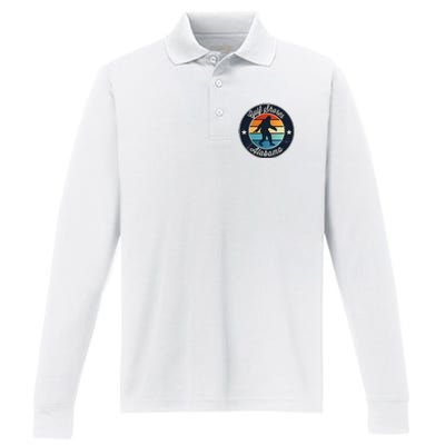 Gulf Shores Alabama Sasquatch Performance Long Sleeve Polo