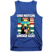 Ger Shepherd American Flag One Nation Under God Patriotic Gift Tank Top