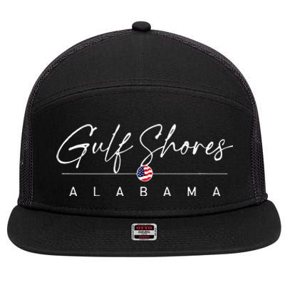 Gulf Shores Alabama 7 Panel Mesh Trucker Snapback Hat