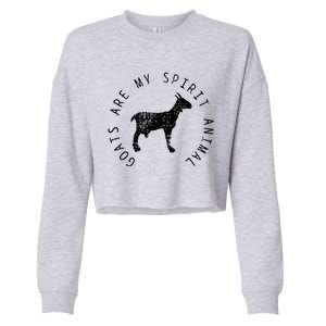 Goats Spirit Animal Farmer Cropped Pullover Crew